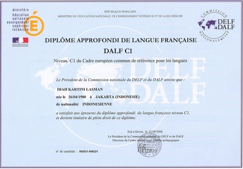 Diplôme DALF C1