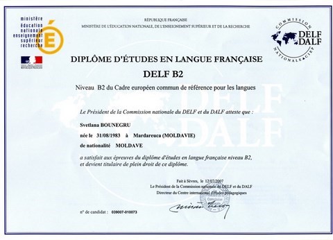 Delf B2 French Studies Diploma Level B2