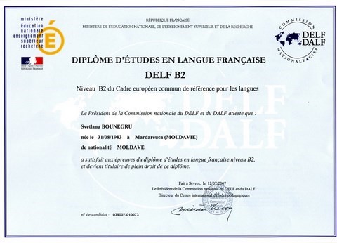 Diplôme DELF B2 Tous Publics